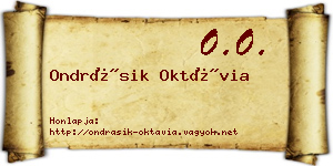 Ondrásik Oktávia névjegykártya